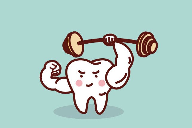 buff tooth lifting barbell
